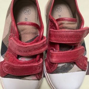 Burberry canvas & leather sneakers